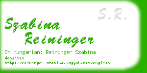 szabina reininger business card